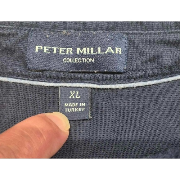 Peter Millar Collection men's navy blue‎ classic golf polo sz XL - Picture 3 of 9